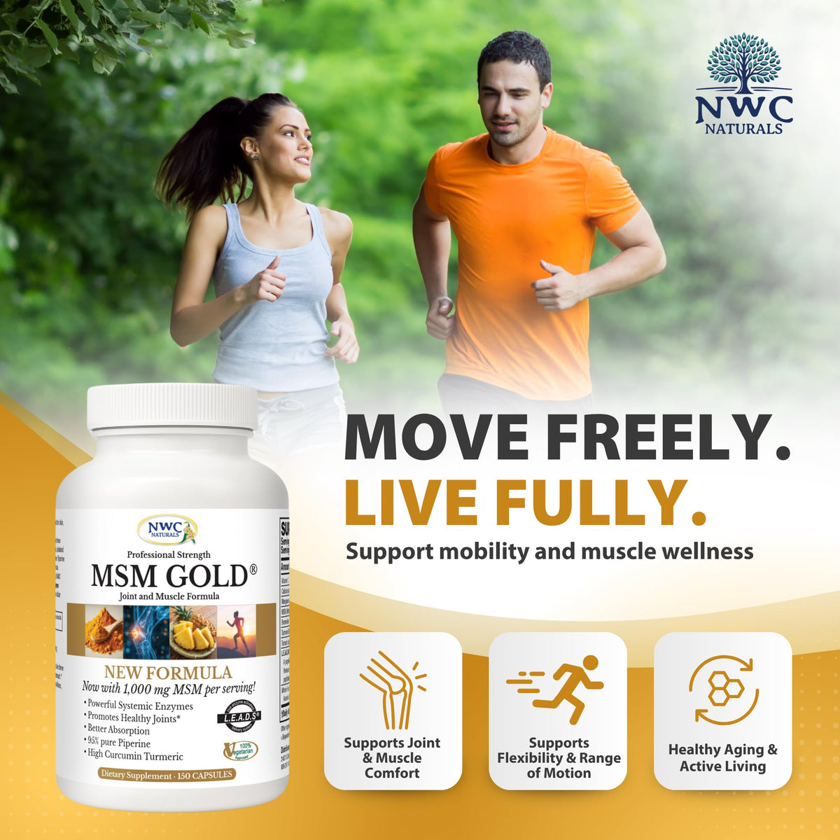 MSM Supplement 1,000 mg 150 Capsules P15001