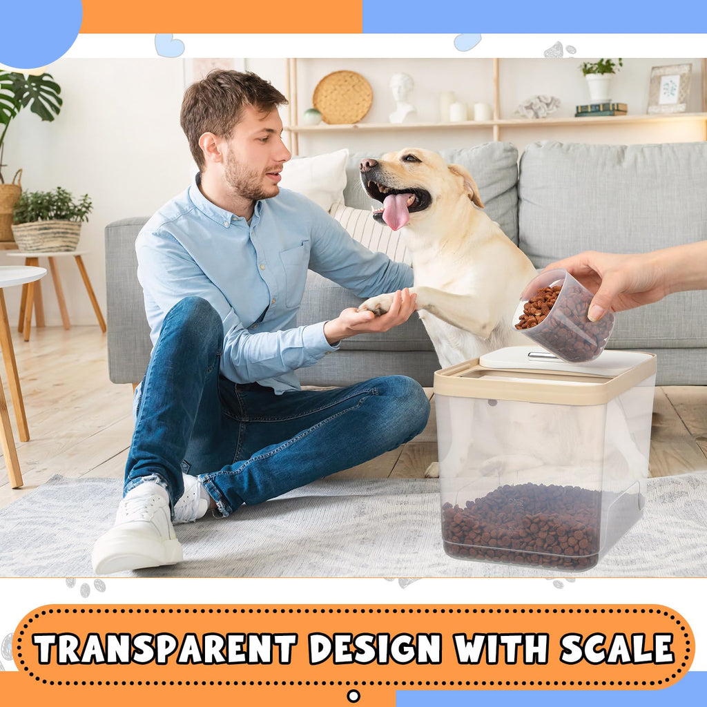 2 Pack 30 Lbs Airtight Dog Food Storage Container with Scoops Q554