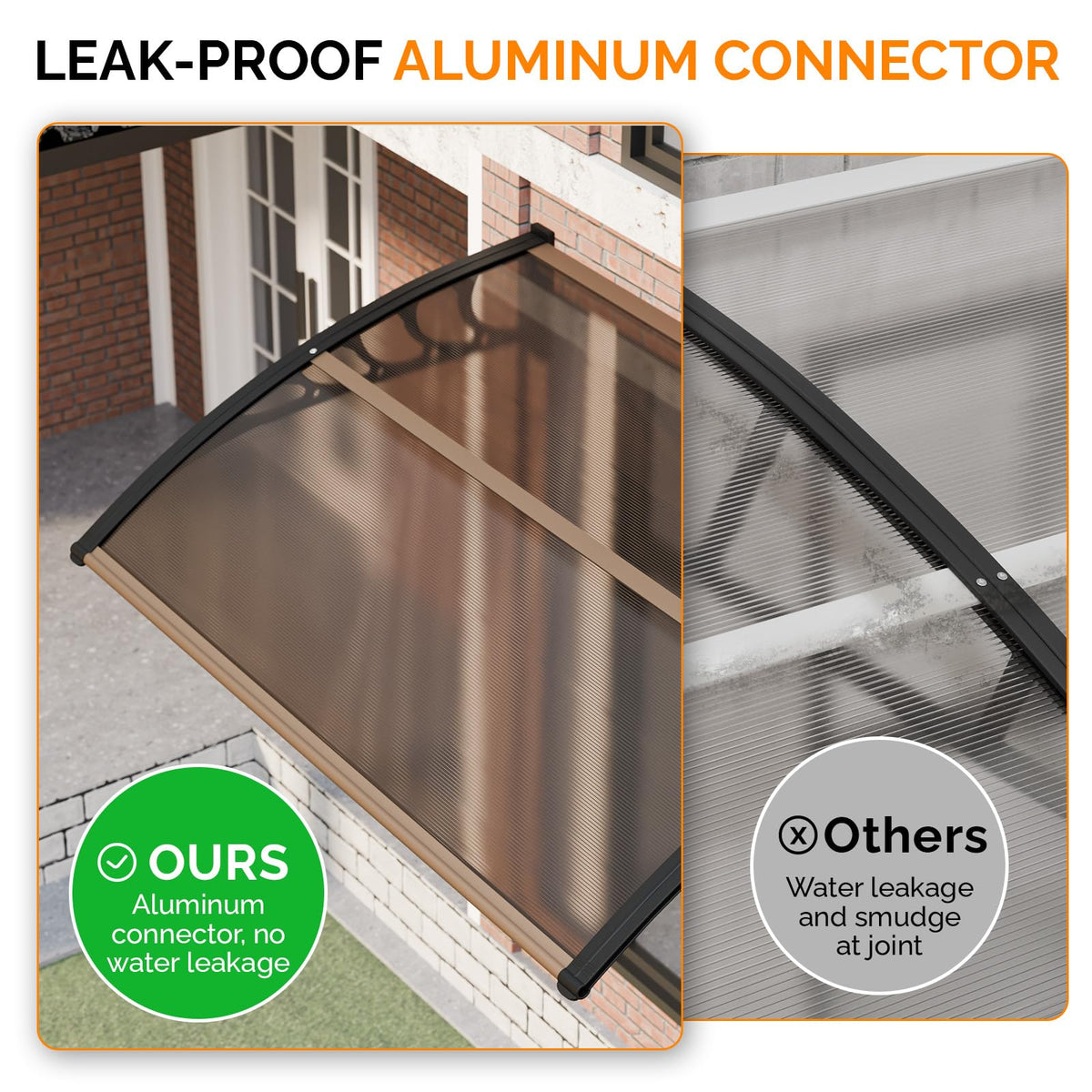 40" x 60" Polycarbonate Door Awning L575
