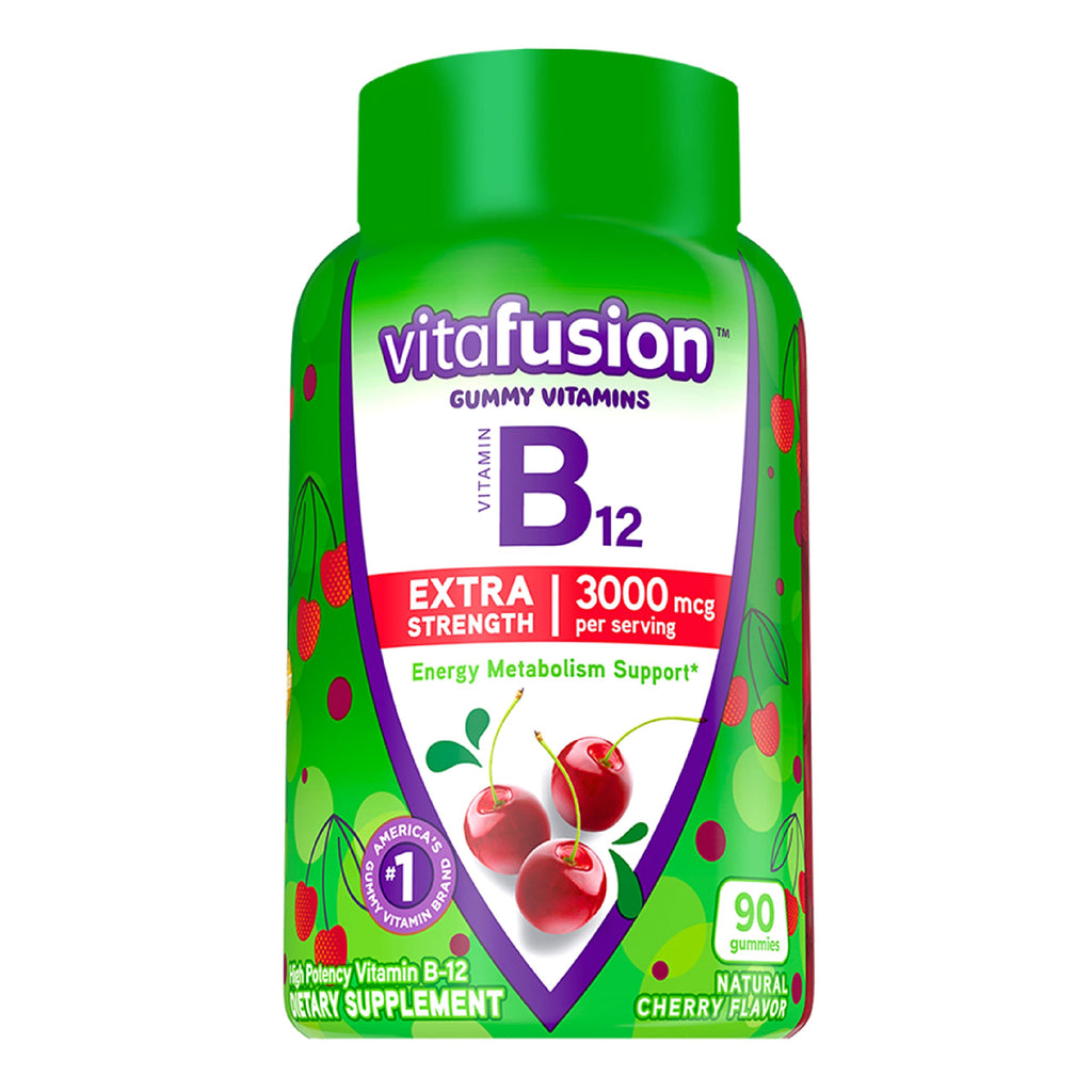 Beetroot Chews and B12 Gummies, 90 Count Cherry Flavor R684795