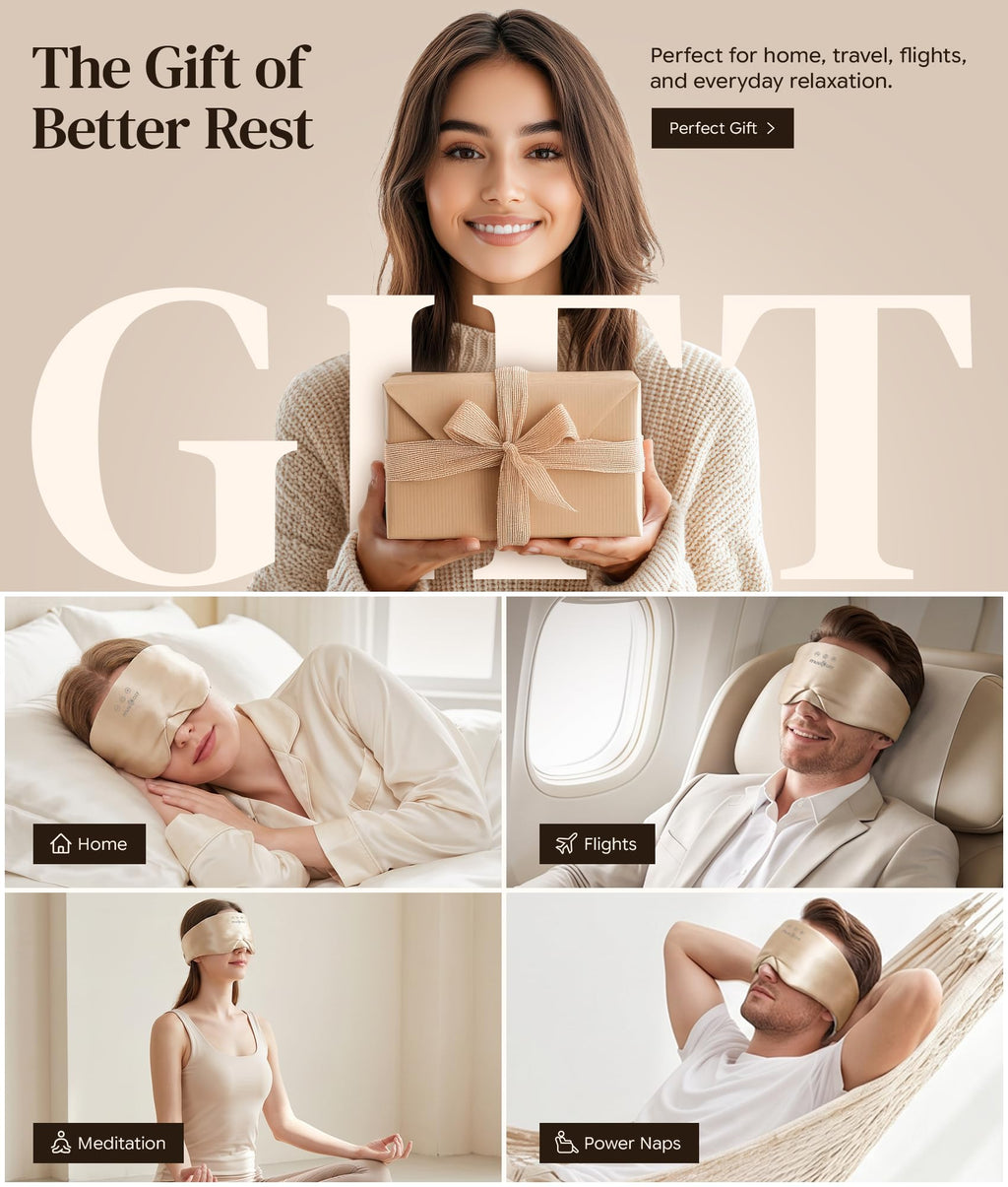 Silk Sleep Mask Bluetooth Headphones K7145