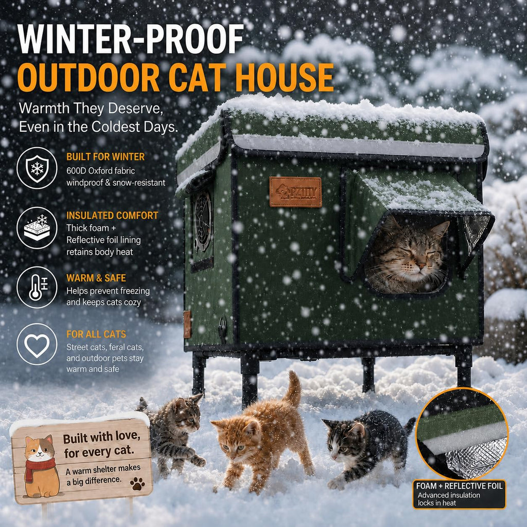 Waterproof Insulated Outdoor Cat House P762143