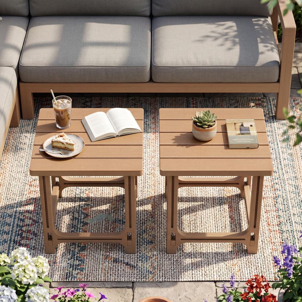 Brown Adirondack Side Table Set of 2 G1355