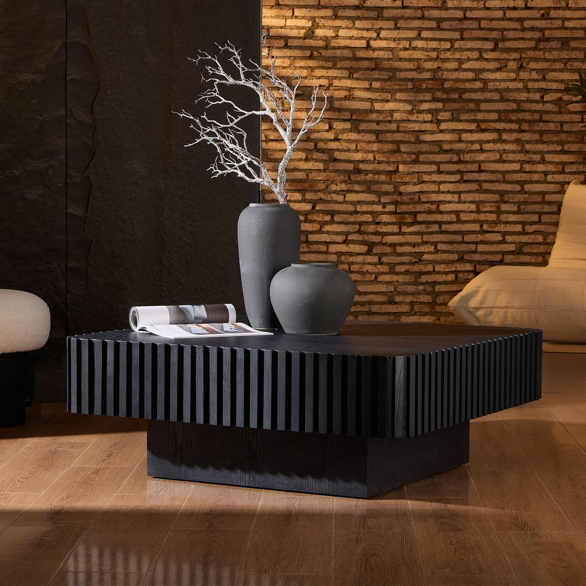 35.43" Square Wood Coffee Table E15202