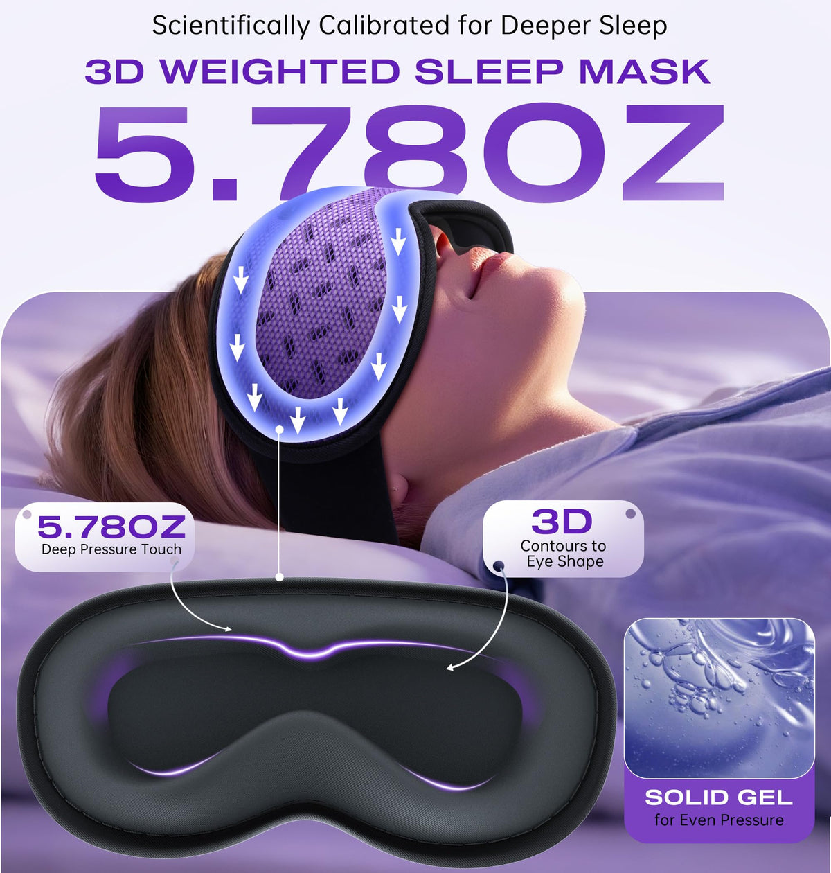 Bluetooth Sleep Mask Headphones with Hot Cold Compress V896