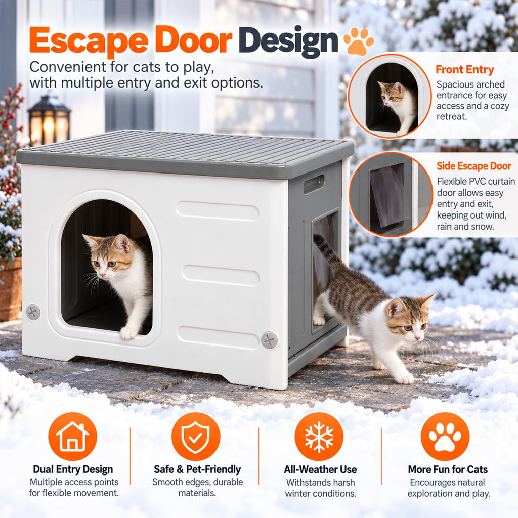 HDPE Cat House with Liner J987565