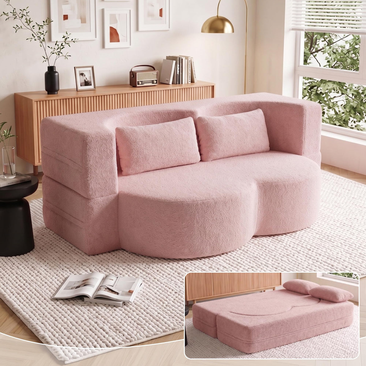 78" Convertible Folding Sofa Bed Full Size U5458