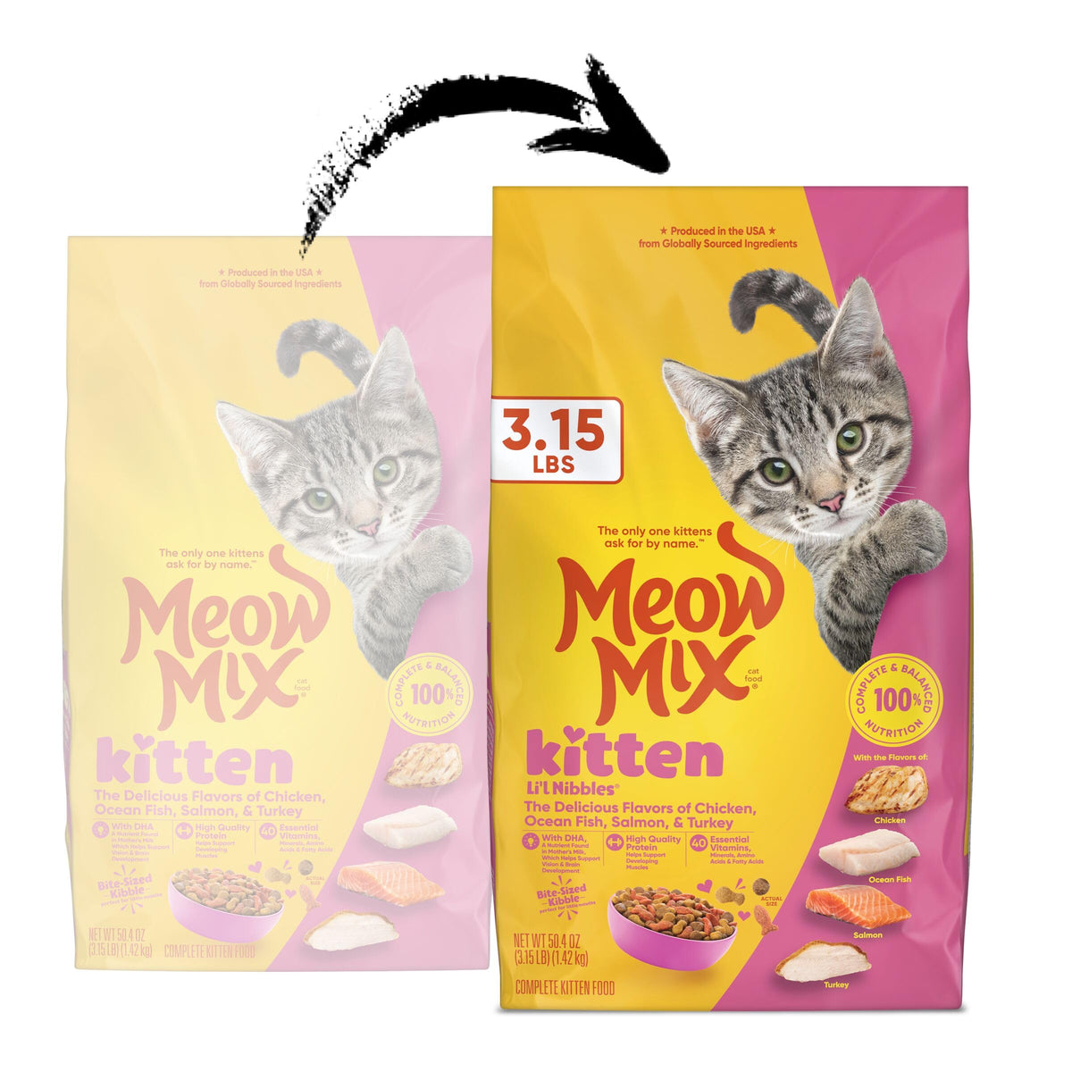 Dry Cat Food for Kittens, 4 Bags P995687