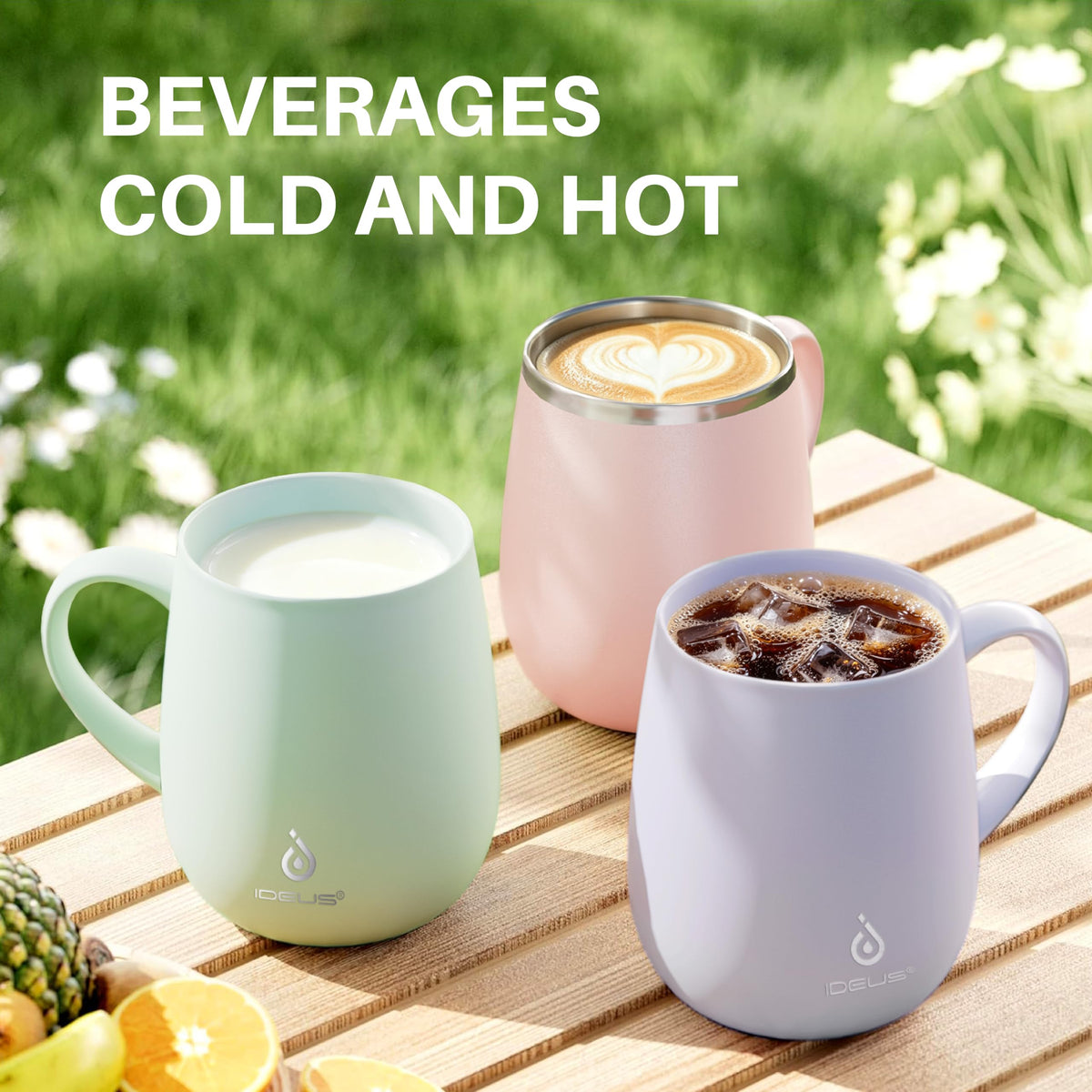 16 oz Insulated Coffee Mug with Lid and Handle O403