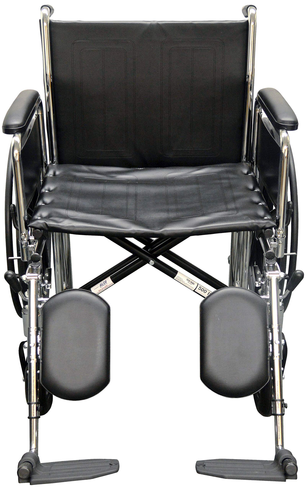 22" Heavy Duty Chrome Wheelchair with Removable Full Arms A348913