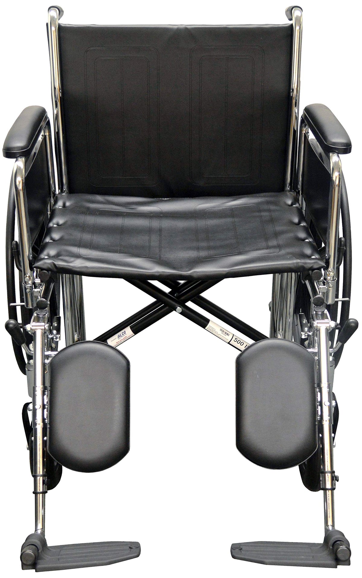 22" Heavy Duty Chrome Wheelchair with Removable Full Arms A348913