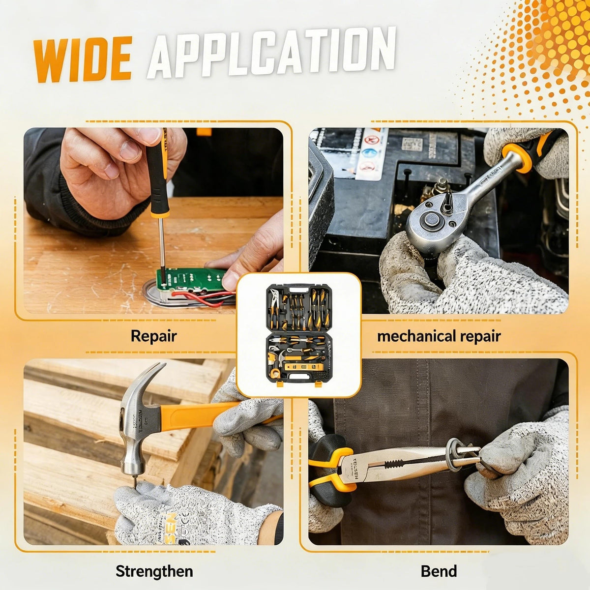 Household Tool Set with Toolbox C770