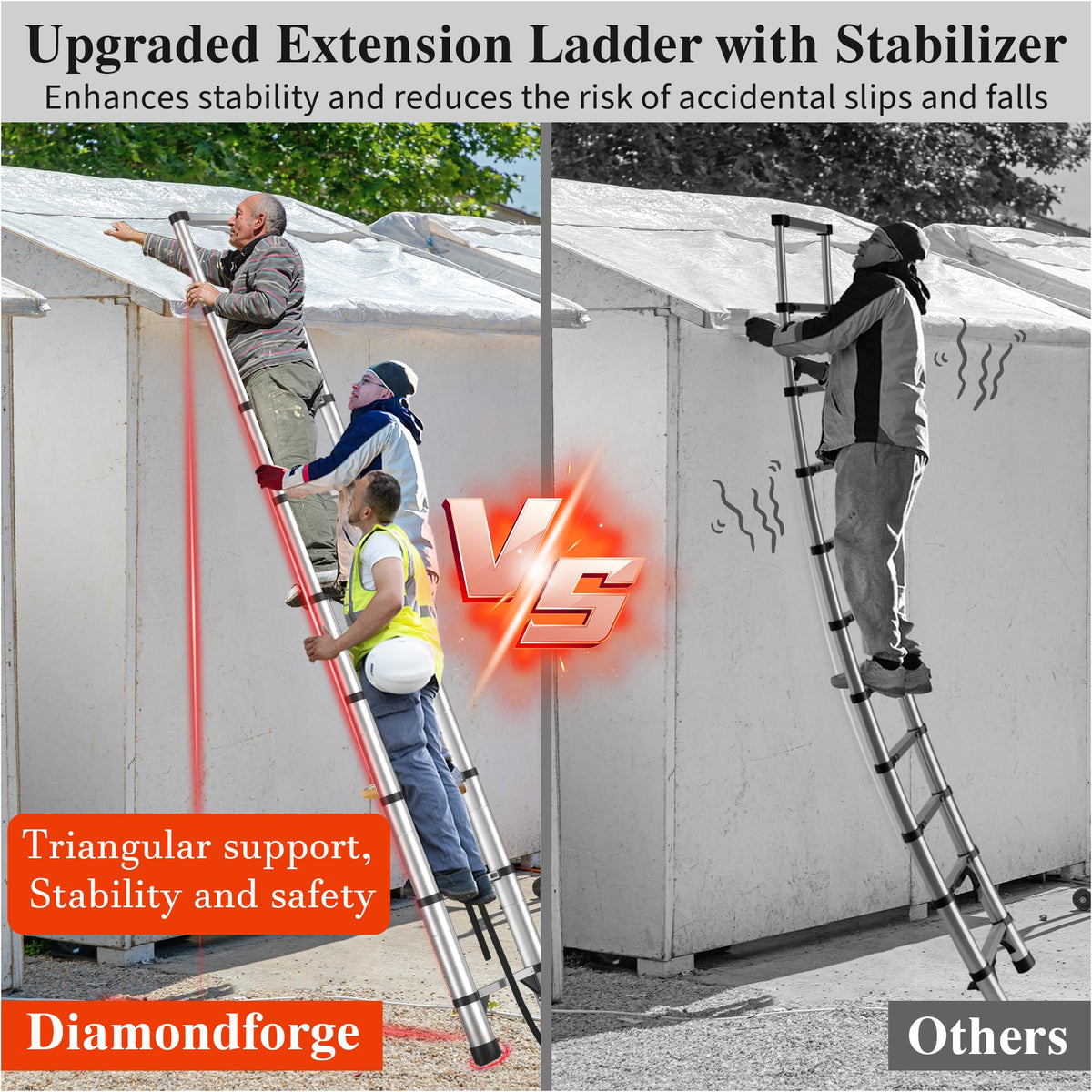 8.5 FT Aluminum Telescoping Ladder U5076