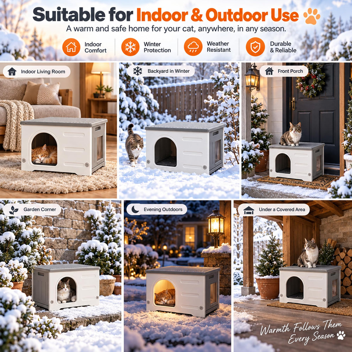 HDPE Cat House with Liner J987565