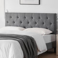 Queen Size Light Gray Linen Headboard Q7684
