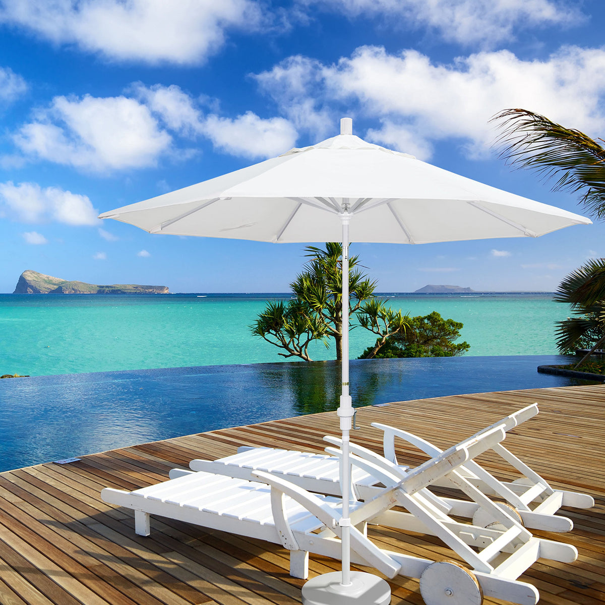 9' Round Aluminum Market Umbrella D637487