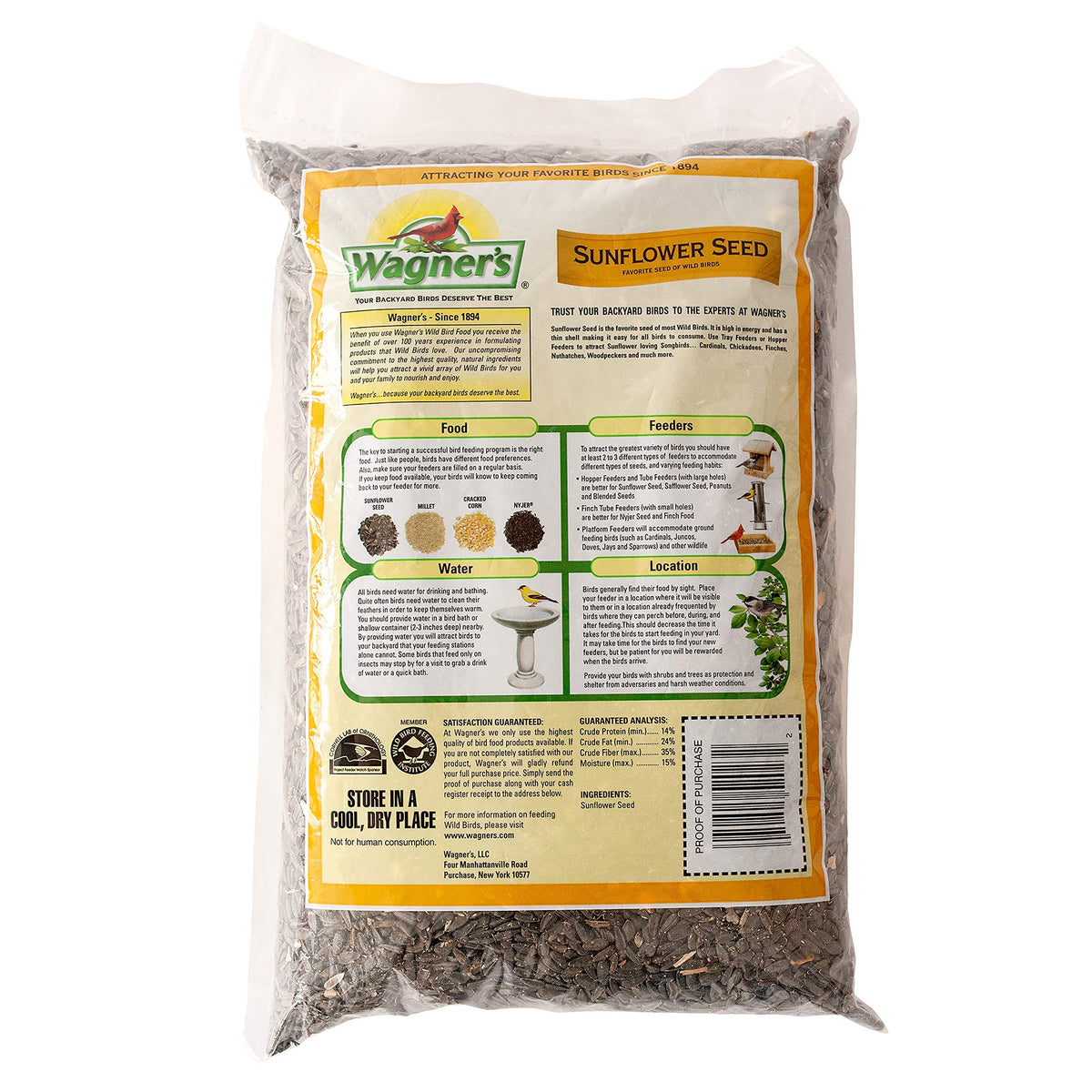 Wild Bird Food with Cherry Flavor 20-Pound Bag and Black Oil Sunflower Seed 5-Pound X649