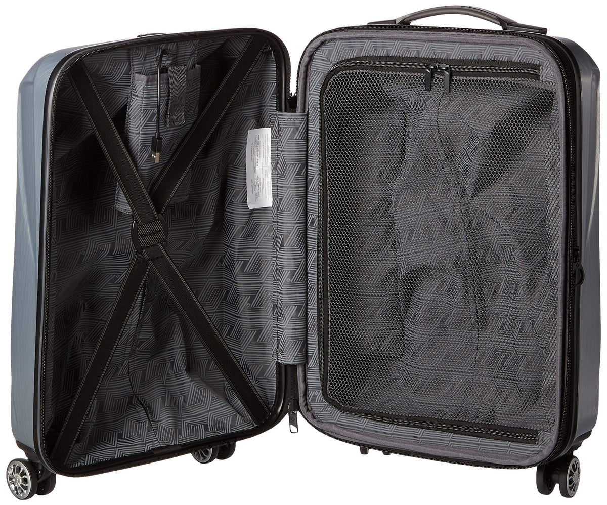 Hardside Expandable Spinner Luggage Silver Carry-On 20-Inch W3027