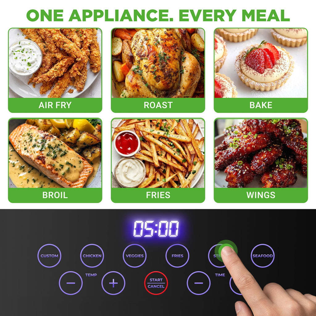 7.5 Quart Air Fryer with 6 Preset Cooking Modes D53525