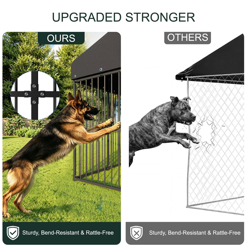 20x10 FT Heavy Duty Outdoor Dog Kennel with Cover X83199