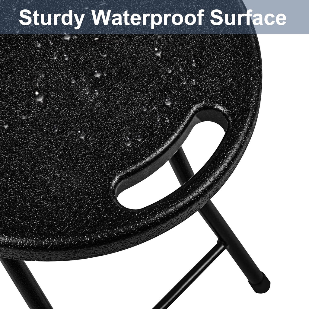 Black Folding Stool with Handle F261