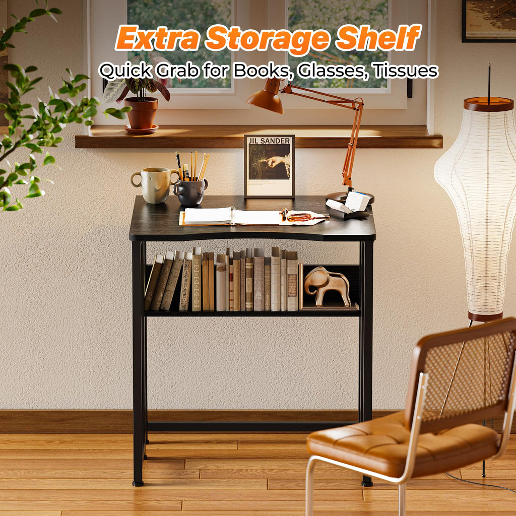 Folding Desk with Storage Shelf Q417